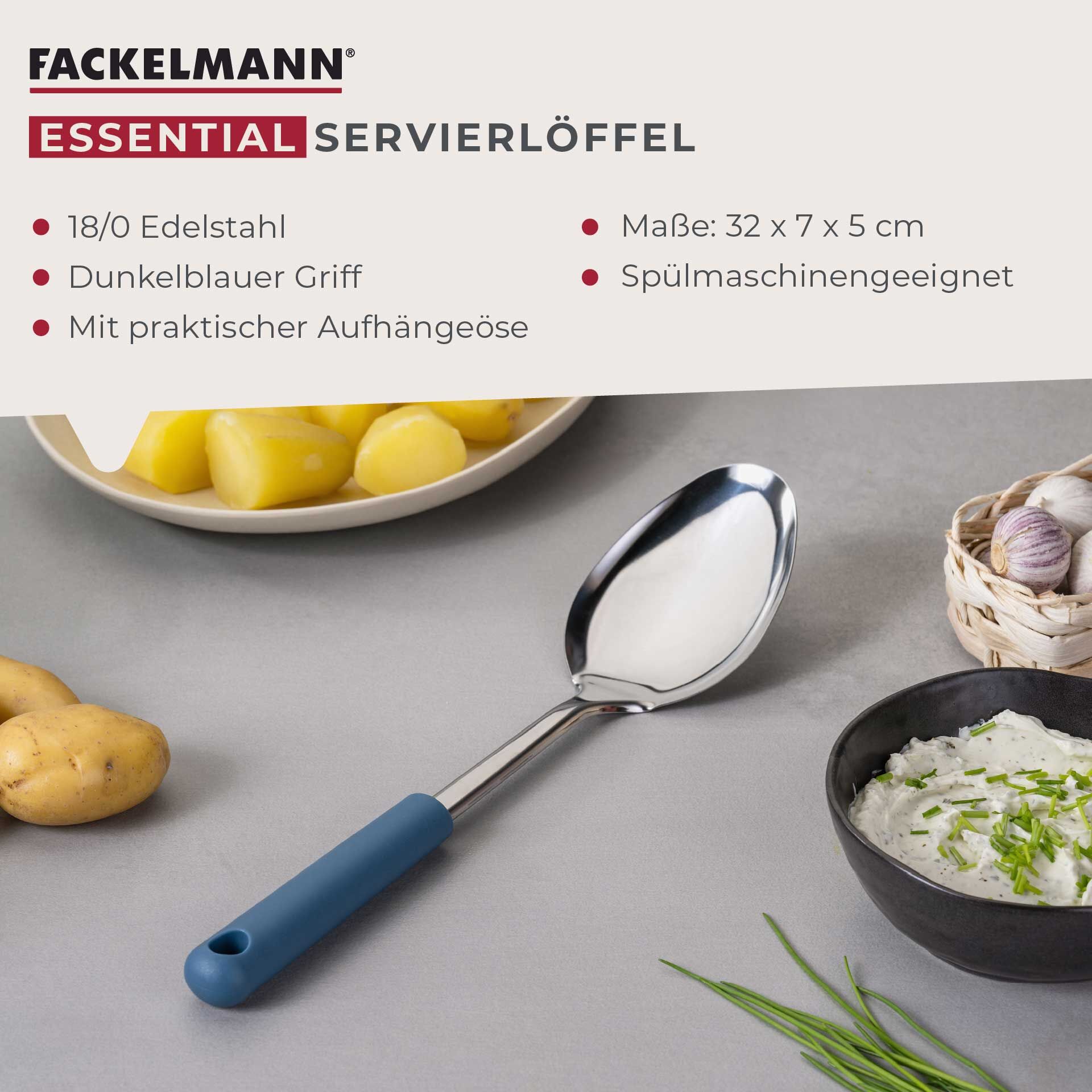 Łyżka serwisowa Essential, niebieska - idealna do serwowania potraw