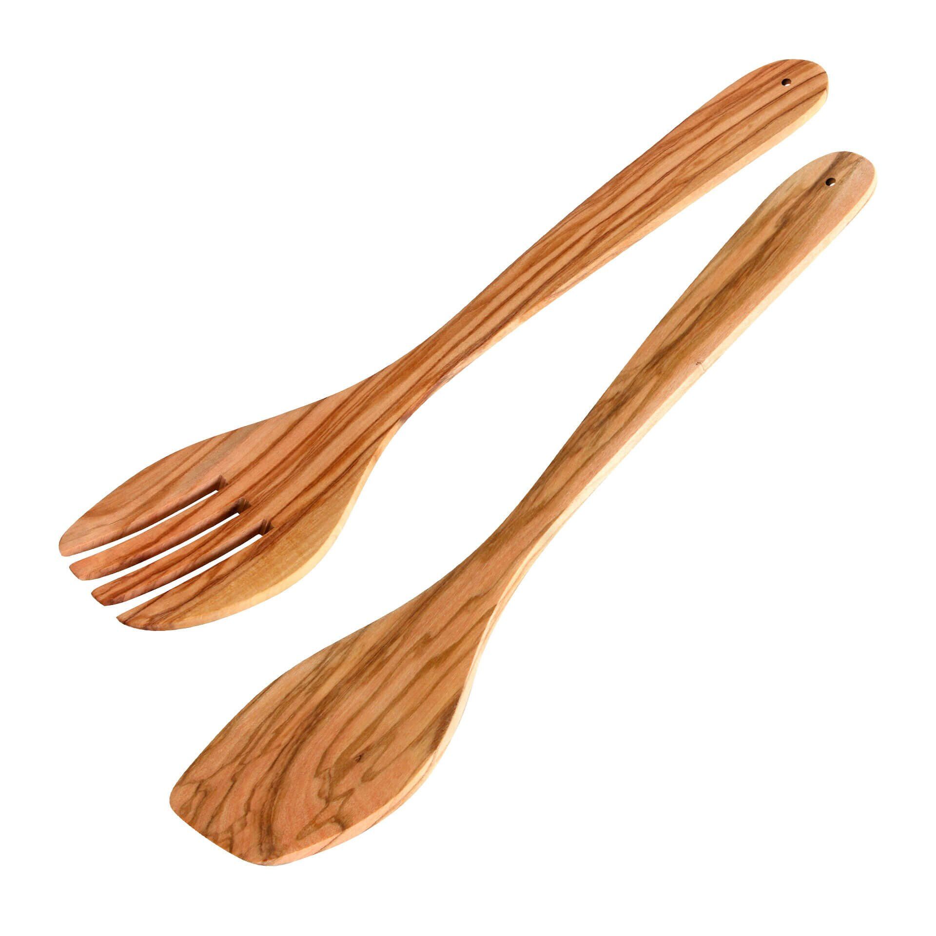 Zestaw do sałatek z drewna oliwnego – elegancja i trwałość