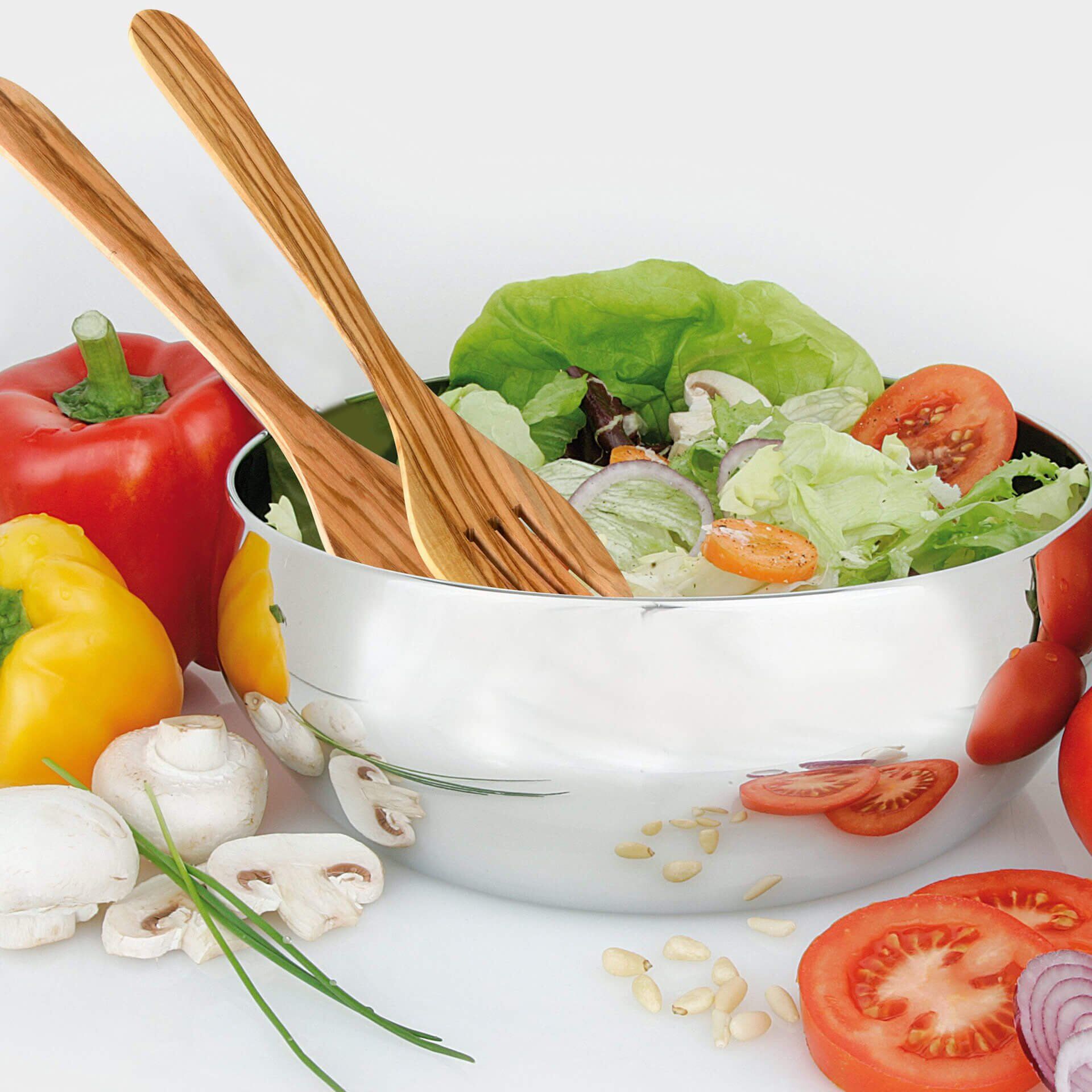 Zestaw do sałatek z drewna oliwnego – elegancja i trwałość