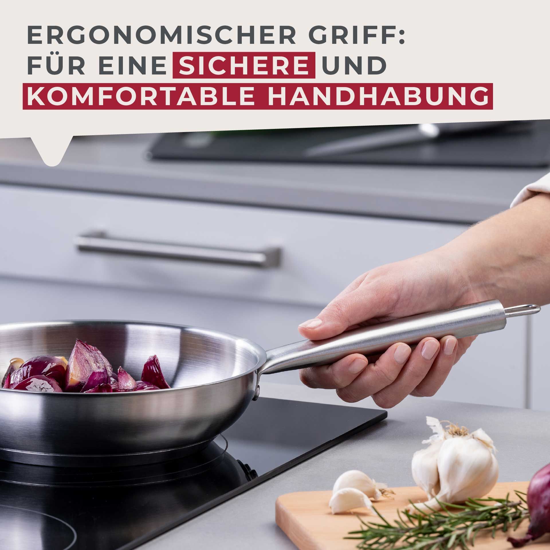 Patelnia ze stali nierdzewnej 20 cm - elegancja i funkcjonalność