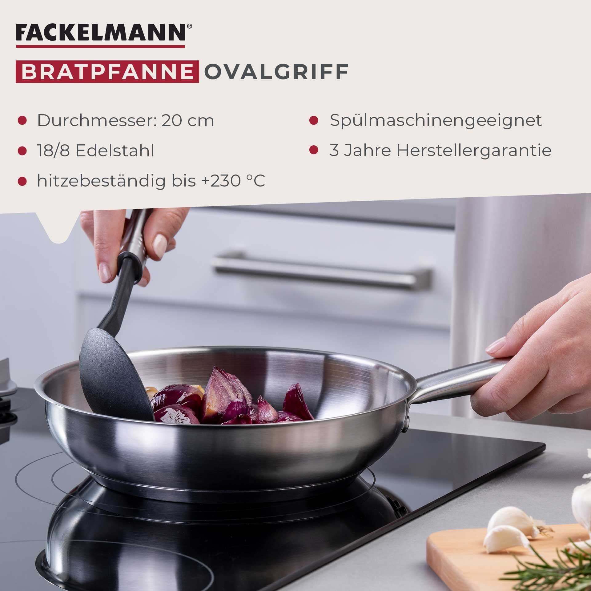 Patelnia ze stali nierdzewnej 20 cm - elegancja i funkcjonalność