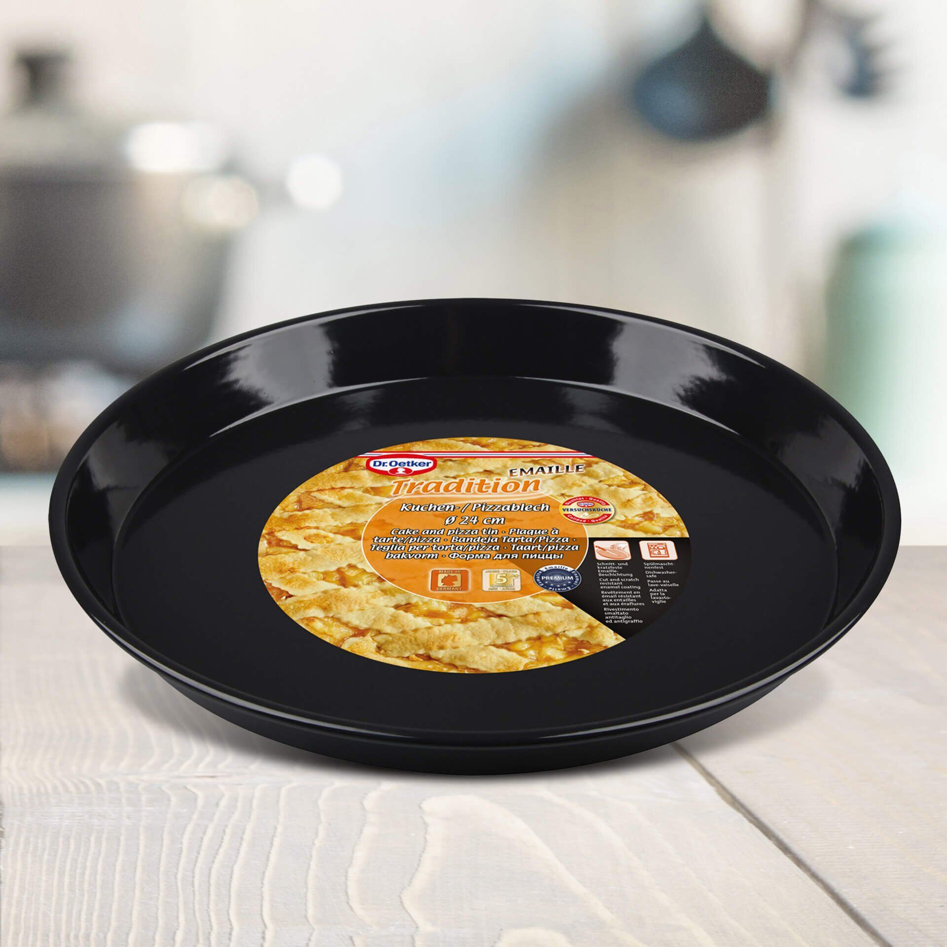 Okrągła blacha do ciast i pizzy z serii Tradition Emaille, Ø24 cm – doskonałe wyniki pieczenia