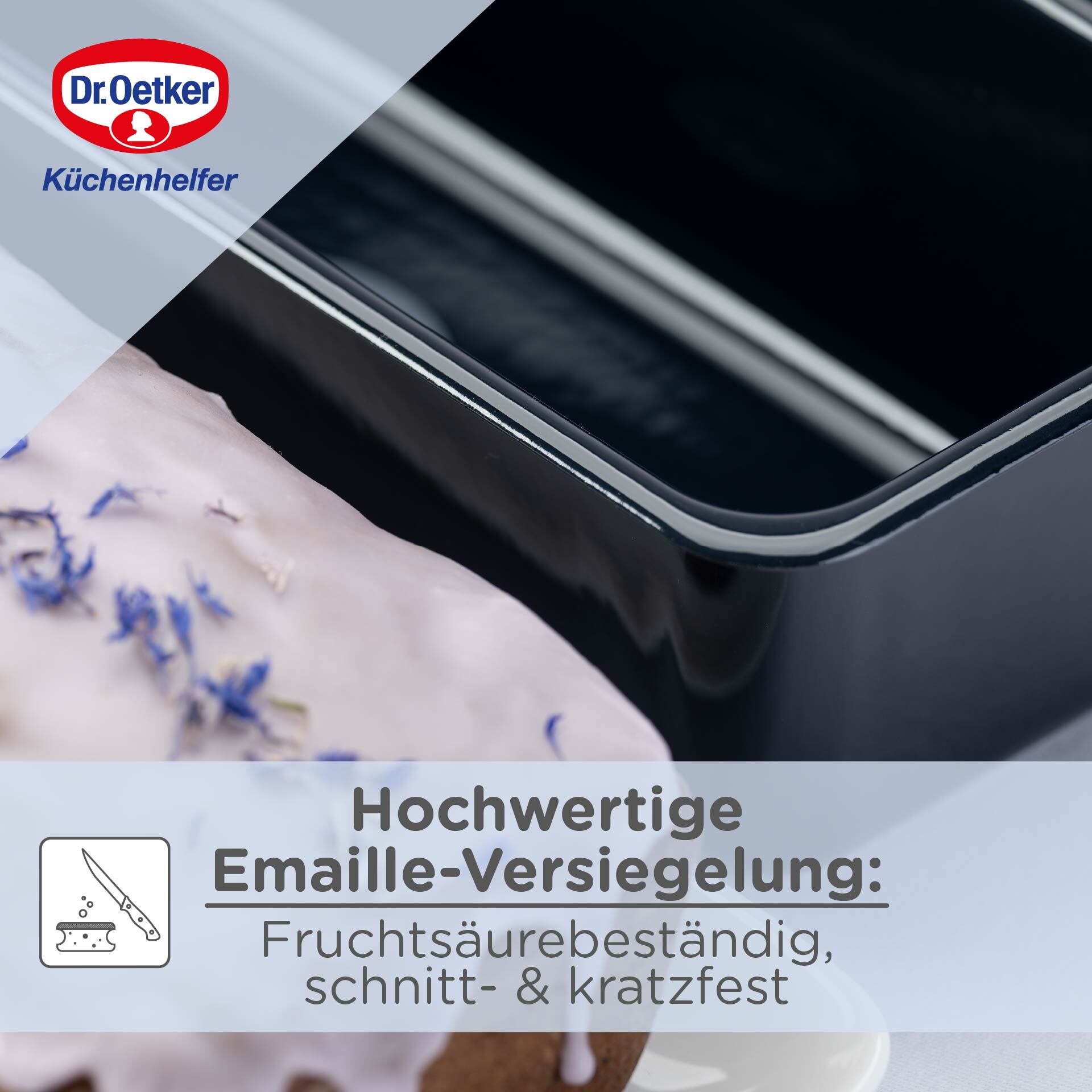 Prostokątna forma do pieczenia z emalią - doskonałe ciasta za każdym razem