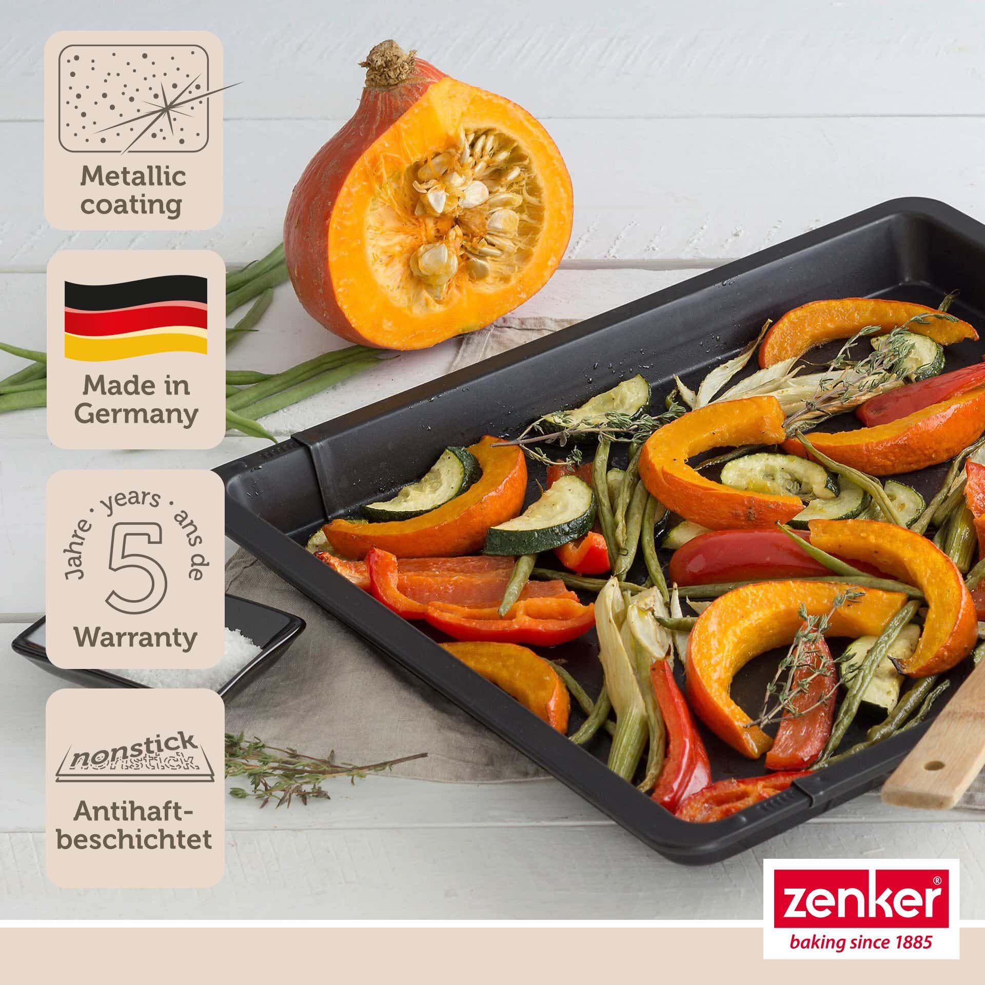 Rozsuwana blaszka do pieczenia z wysokim brzegiem - idealna do pizzy i ciast