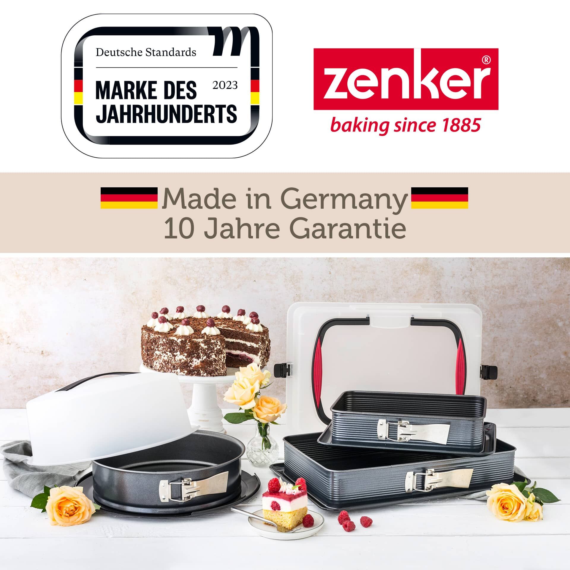 Prostokątna forma do pieczenia Deluxe z pokrywą transportową - idealna do ciast