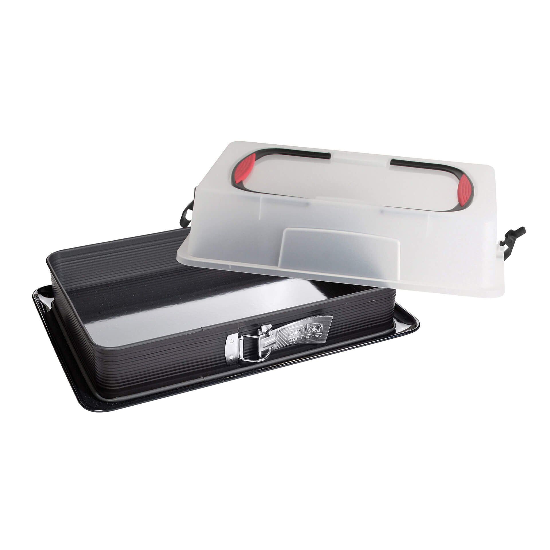 Prostokątna forma do pieczenia Deluxe z pokrywą transportową - idealna do ciast