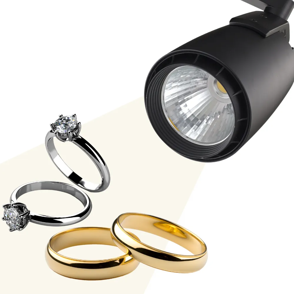 Lampa Reflektor Szynowy LED do Biżuterii 24W 302B | Barwa 6000K