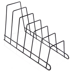 Topfdeckelhalter aus Metall Schwarz RADKA 34.5x14x19 cm | Topfdeckel Aufbewahrung, Organizer, Tellerständer, Deckelhalter