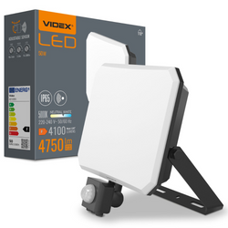LED Floodlight with motion sensor VIDEX-FLOOD-LED-F3-PIR-50W-5K