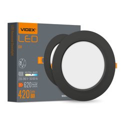 LED wpuszczany downlight VIDEX 6W 4000K czarny