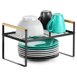 Kitchen Shelf Metal Black 33x21x19.5 cm