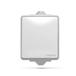 Switch 1 gang with LED backlight white VIDEX BINERA