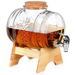 Getränkespender mit Zapfhahn Glasspender mit Hahn und Ständer 3 L
