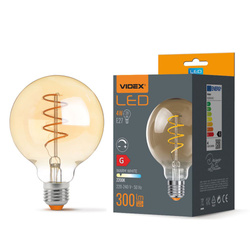 Żarówka LED E27 G95 4W 2200K Filament Ściemnialna