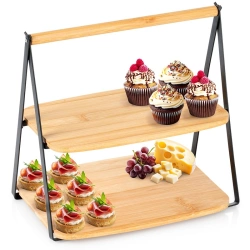 Tier Cake Stand Bamboo 2-Story 28x20x27.5 cm
