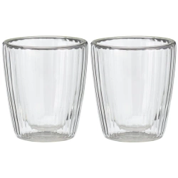 Double Walled Glass with Double Walls for Coffee and Tea 230 ml 2 pcs