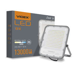Naświetlacz Videx LED 100W 13000lm neutralna biel 5000K aluminium IP65 120°