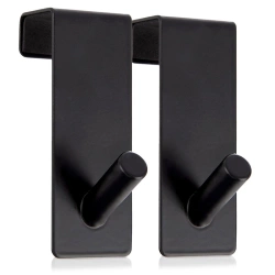 Over Door Hanger Metal Black RADKA 3x5x8 cm 2 pcs