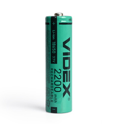 Lithium-ion battery VIDEX 18650 2200mAh without protection bulk/1pc