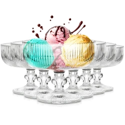 Eisbecher aus Glas 270 ml 6 Stk. | Dessertbecher, Eisschale Dessertschale, Becher für Pudding