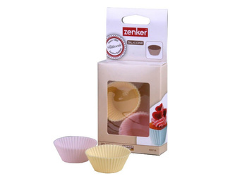 Foremki silikonowe do muffinek 3 cm, 8 kolorów, odporne do 180°C, Zenker