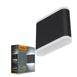 Facade double-sided luminaire VIDEX-6W-EVAN-BLACK