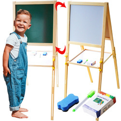 2w1 Dwustronna tablica  magnetyczna kredowa drewniana duża