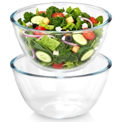 Serving Bowl Glass 17 cm, 1 l 2 pcs