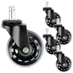 Rollen für Bürostuhl aus Gummi 6.3 cm / 10 mm 5 Stk. | Räder für Sessel, Sesselrollen Stuhlrollen