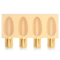 Eisformen aus Silikon mit Deckel Gelb | Popsicle, Pop, Stieleisform, Eiscreme, Wassereis, Dessert