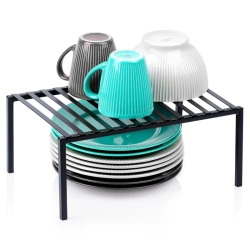 Kitchen Shelf Metal Black 33x21x14 cm