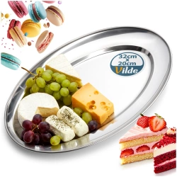 Serving Platter Steel Oval 32x20 cm