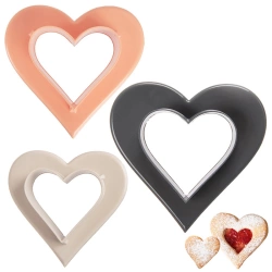 Cookie Cutters Double Heart 3 pcs