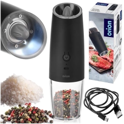 Electric Salt and Pepper Mill with Charger 20 cm