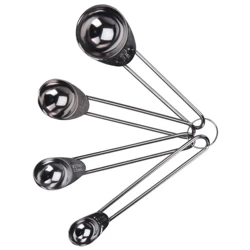 Messbecher aus Stahl 4 Stk. | Messlöffel, Dosierlöffel, Pulver, Messbecher, Messkanne