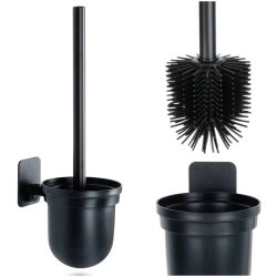 Toilettenbürste Silikon mit Behälter Hängende Schwarze 35 cm | Klobürste, WC, Bürstenkopf