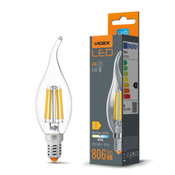 Żarówka LED Videx Filament Retro Flame E14 6W 806 lm barwa neutralna 4000K