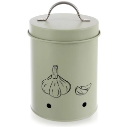 Aufbewahrungsbox für Obst und Gemüse aus Metall Grün GREENISH 1.4 l | Aufbewahrungsbehälter, Frischhaltedose, Gemüsebox, Kartoffel, Zwiebel