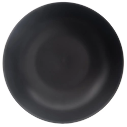 Tiefe Teller aus Keramik Schwarz 20.5 cm, 800 ml | Teller, Suppenteller, Schale, Suppenschale, Speiseteller Essteller