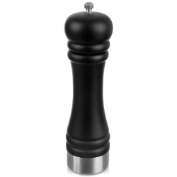 Salz und Pfeffermühle aus Holz Schwarz 21.5 cm | Salzmühle, Mühlenset, Mühle für Salz, Pfeffer, Gewürze