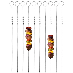 BBQ Skewers Steel 38.5 cm 10 pcs