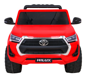 Toyota Hilux na akumulator dla dzieci Czerwony + Napęd 4x4 + Pilot + 2 bagażniki + Radio MP3 + LED