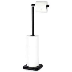 Toilettenpapierhalter Schwarz 56 cm | Klopapierhalter, Papierrollenhalter, Klorollenhalter, Halterung