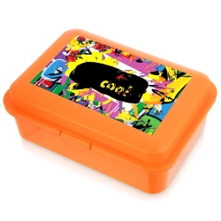 Frühstücksbox Orange cool 750 ml | Brotdose, Lunchbox, Brotbüchse, Lebensmittelbehälter Frischhaltedose