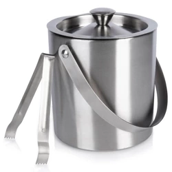 Ice Bucket Steel Thermal with Tongs