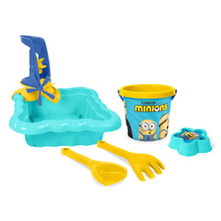 Minions piaskownica z kompletem do piasku młynek wiaderko foremka łopatka