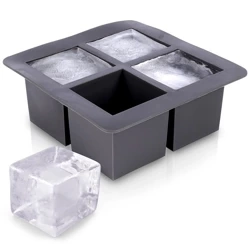 Silikonform Eiswürfelform Eiswürfelbehälter Eiswürfelbereiter aus Silikon XXL 15,5x15,5x6 cm