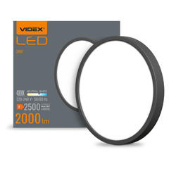 Plafon Videx LED Lampa Sufitowa Natynkowa 20W 2500lm 4000K Neutralna Czarna