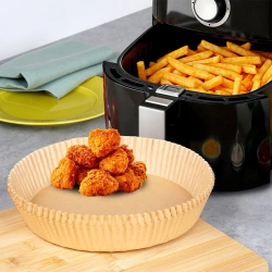 Einsatz für Heißluftfritteuse Ölfrei aus Papier Runder 23 cm 50 Stk. | Air Fryer, Fritteusen-Einlagen Einweg-Backpapier Einwegpapier