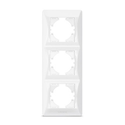 Ramka 3-krotna pionowa biała VIDEX BINERA